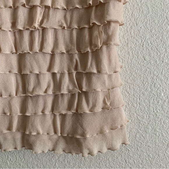 Y2k Express 100% Silk Ruffle Top - Picture 4 of 8